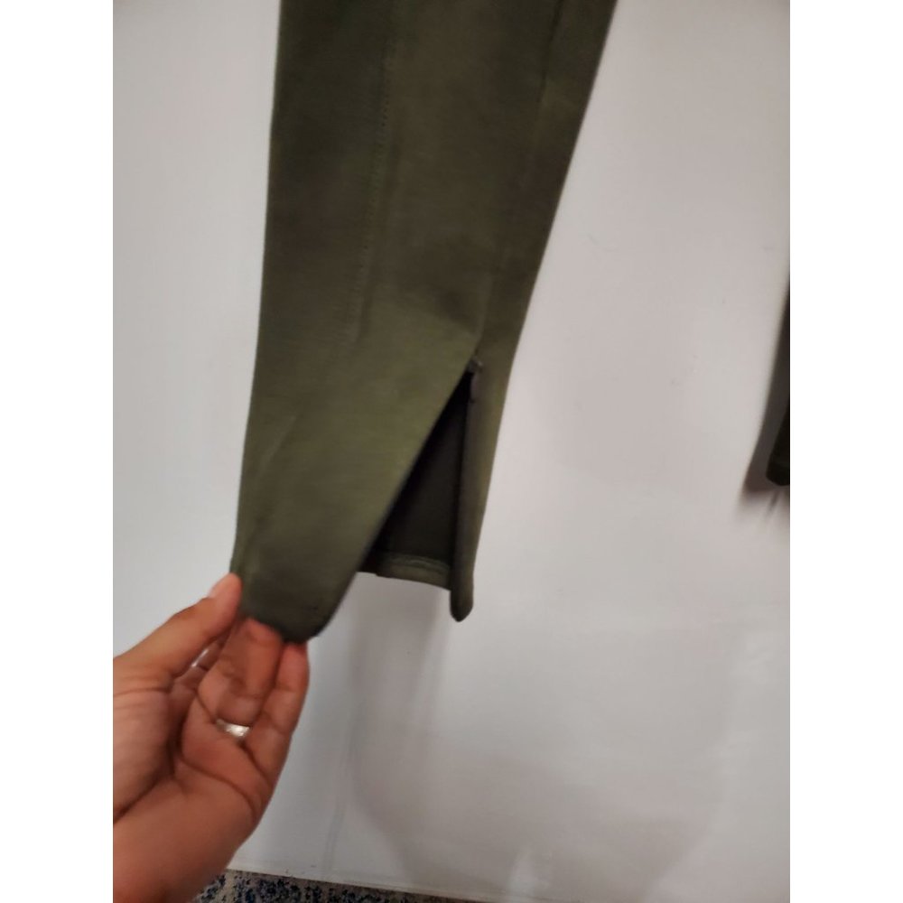 Anthropologie Faux Suede Leggings Hunter Green Size 24P - Picture 6 of 8